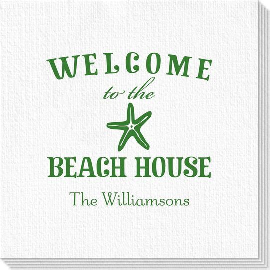 Welcome to the Beach House Deville Napkins